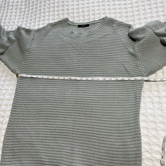 Simplee Gray Ruffle Sleeve Sweater - Picture 7 of 10